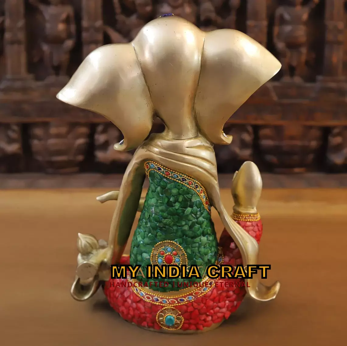 15.5" Brass ganesh idol