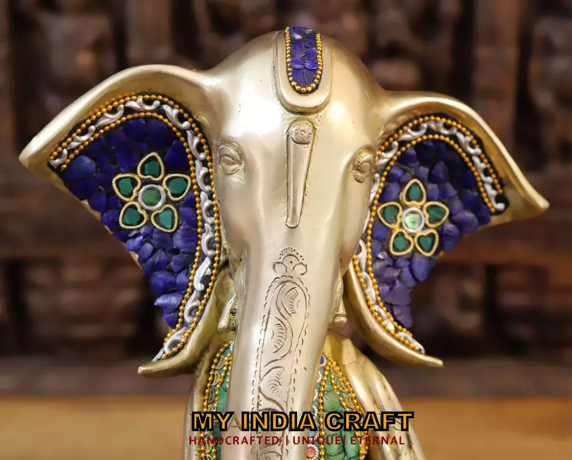 15.5" Brass ganesh idol