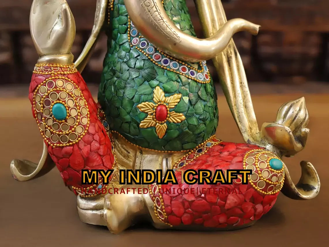 15.5" Brass ganesh idol