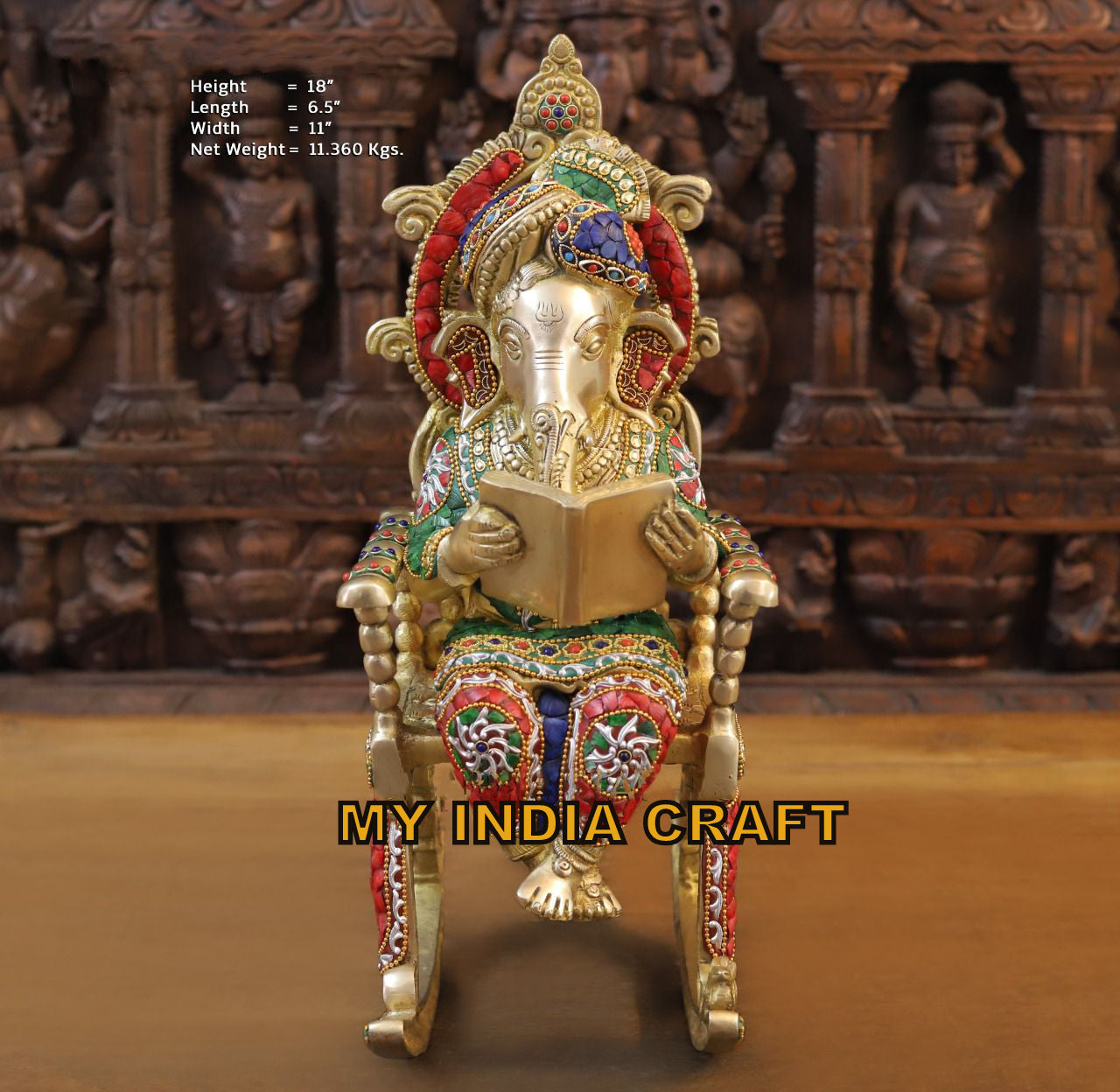 18" Ganpati on a chair