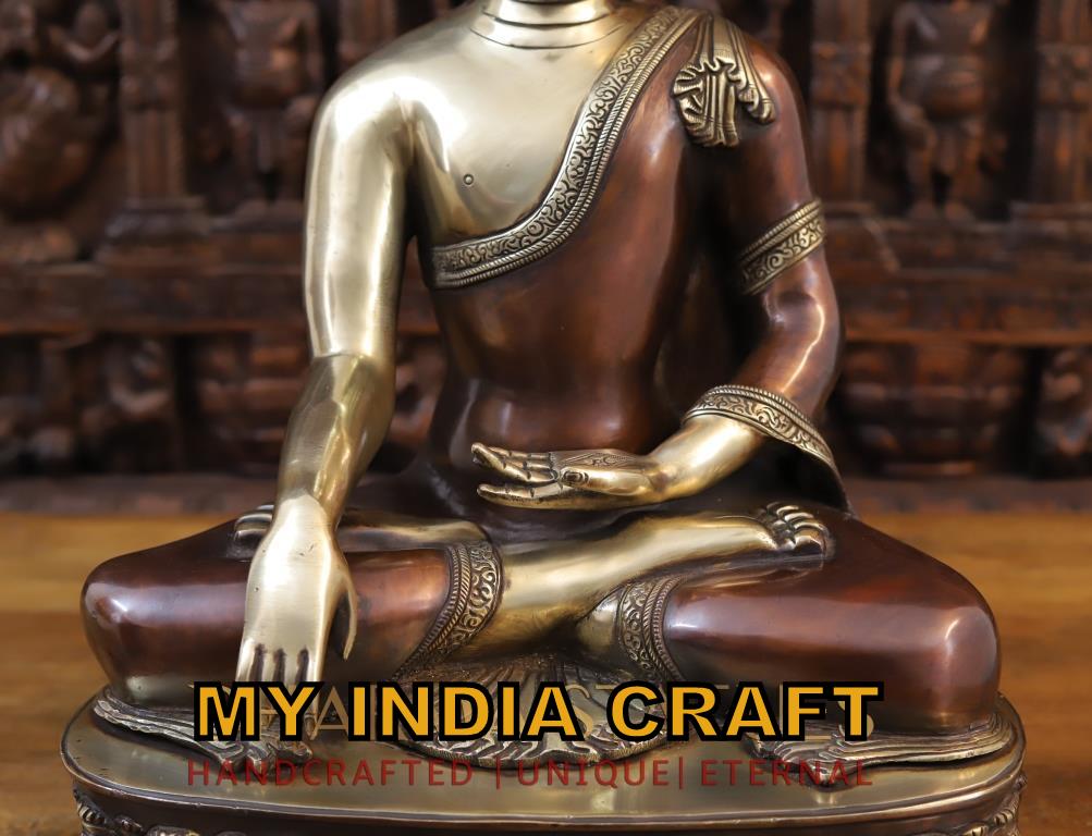22" Buddha brown statue