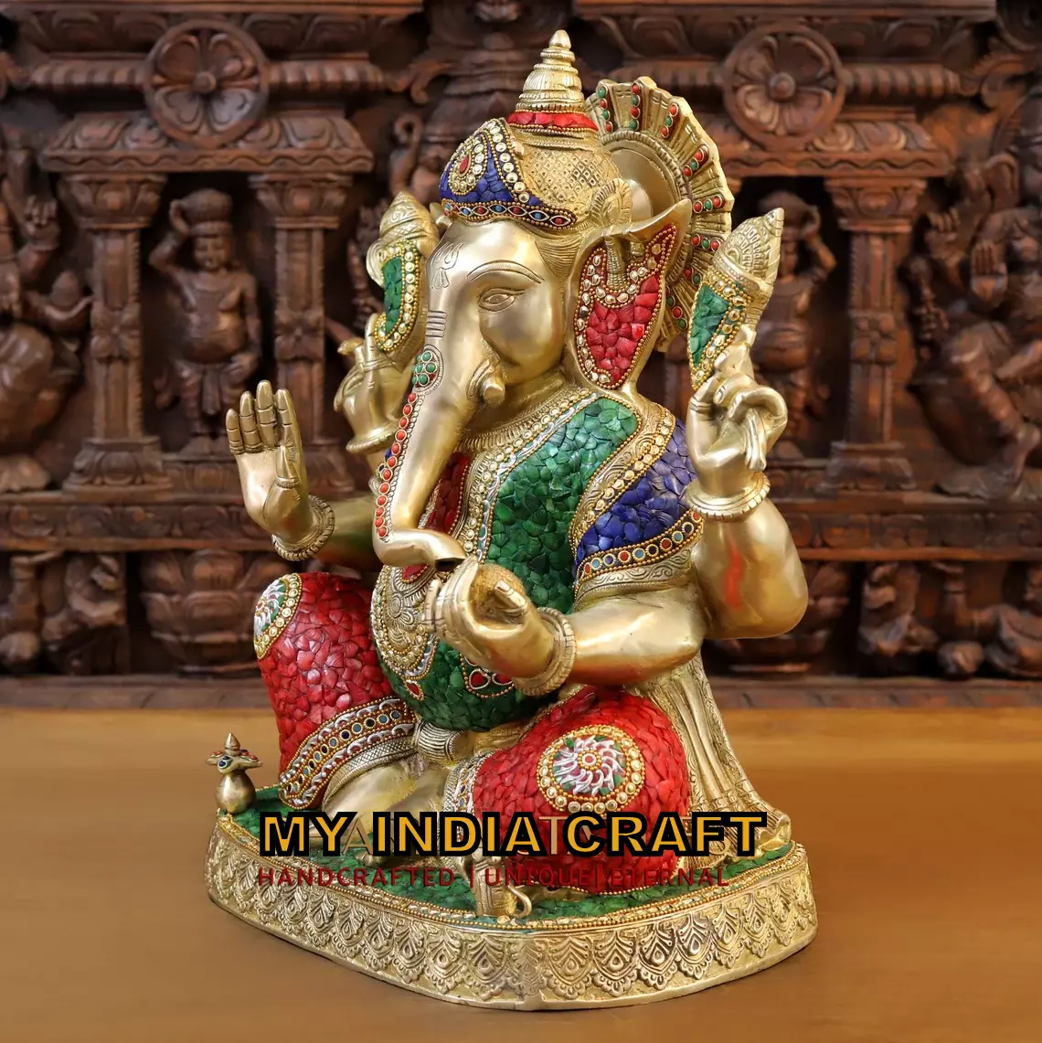 20.5" Ganesh statue brass