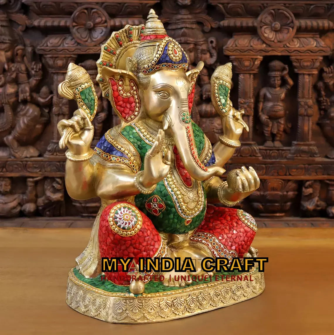 20.5" Ganesh statue brass
