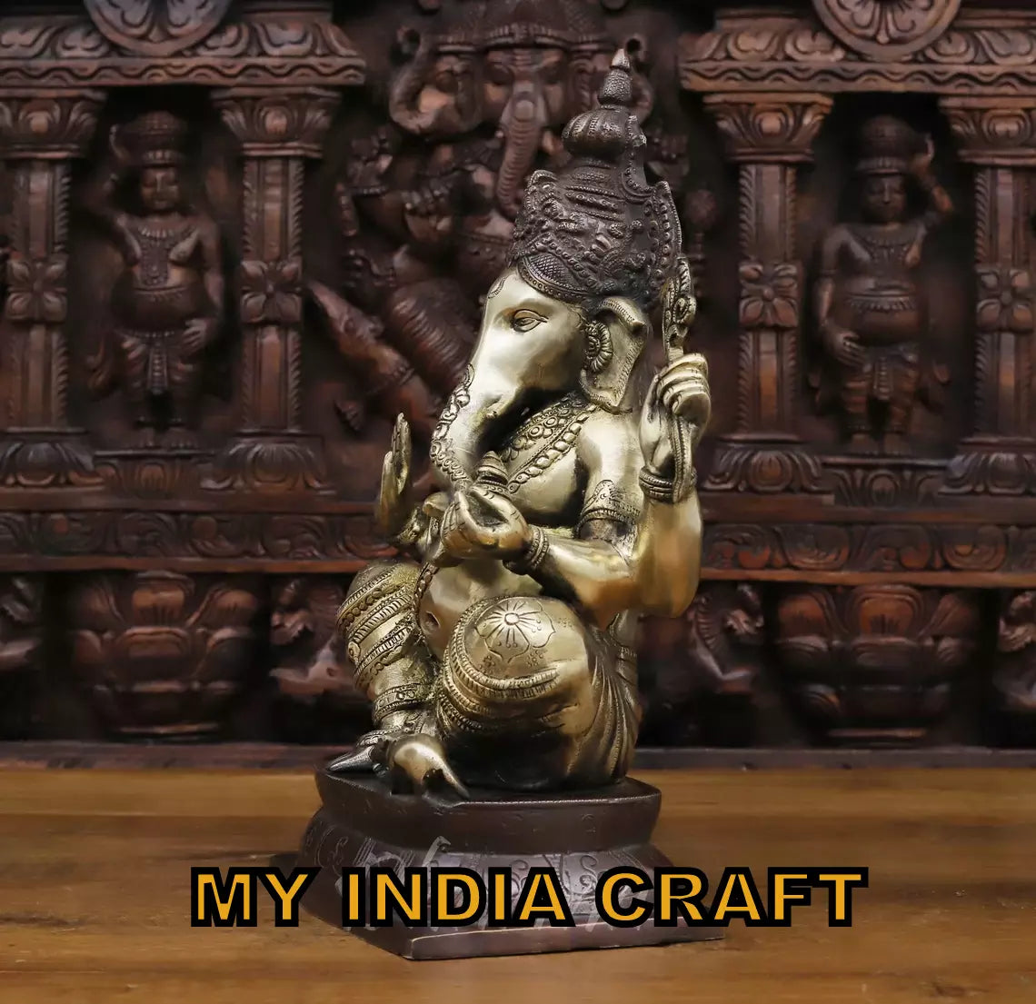 15.2" Ganpati idol brass
