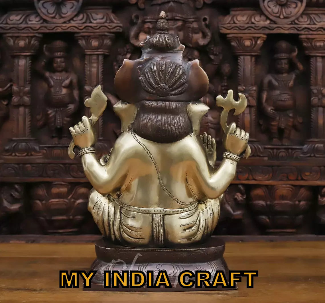 15.2" Ganpati idol brass