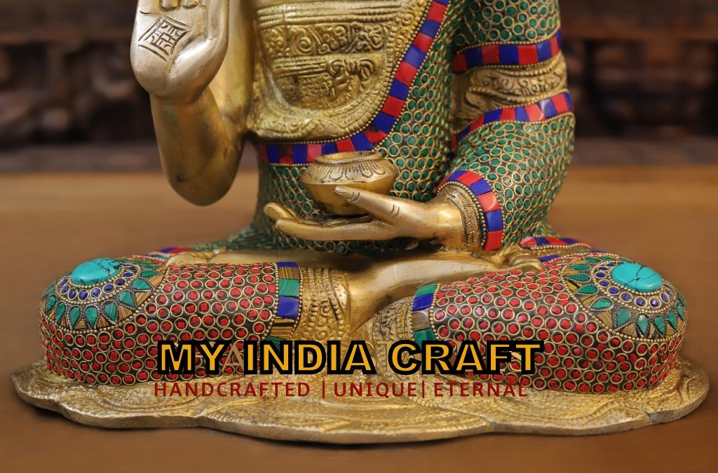 16" Buddha Statue brass