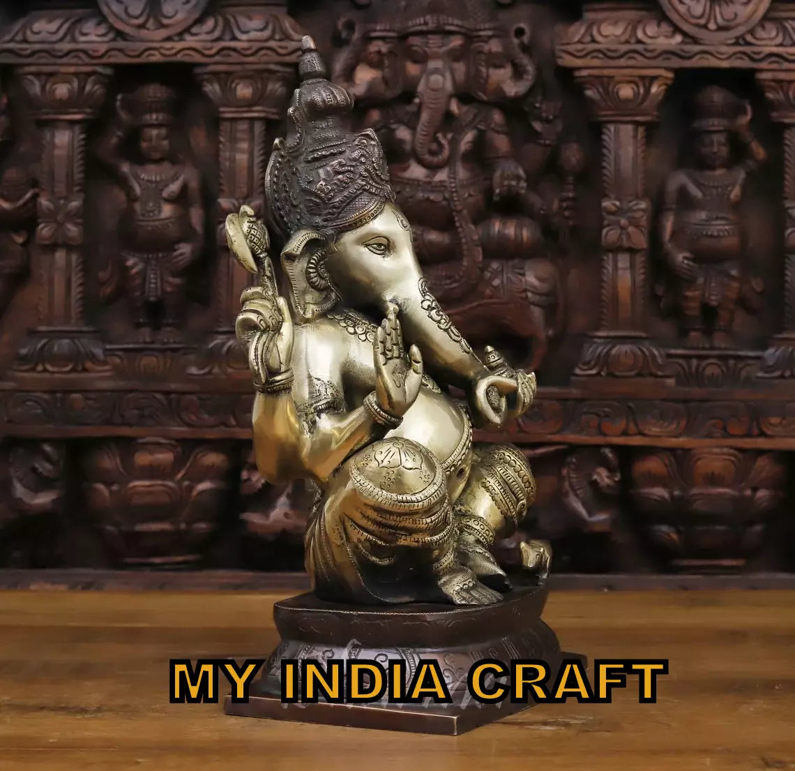 15.2" Ganpati idol brass