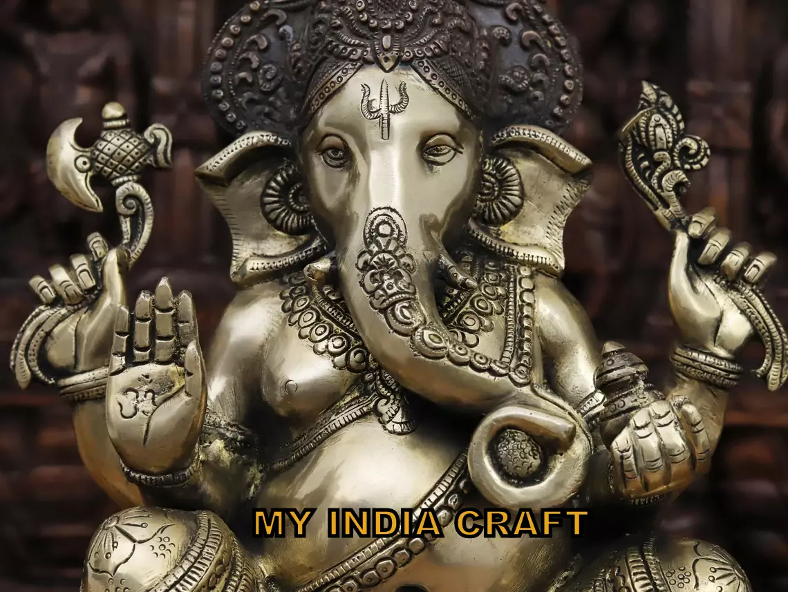 15.2" Ganpati idol brass