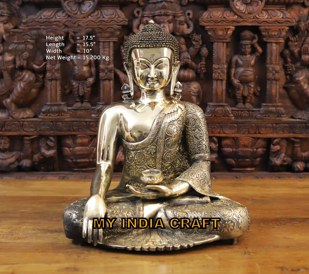 17.5" Buddha statue