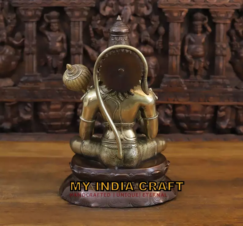 16" Metal Hanuman murti
