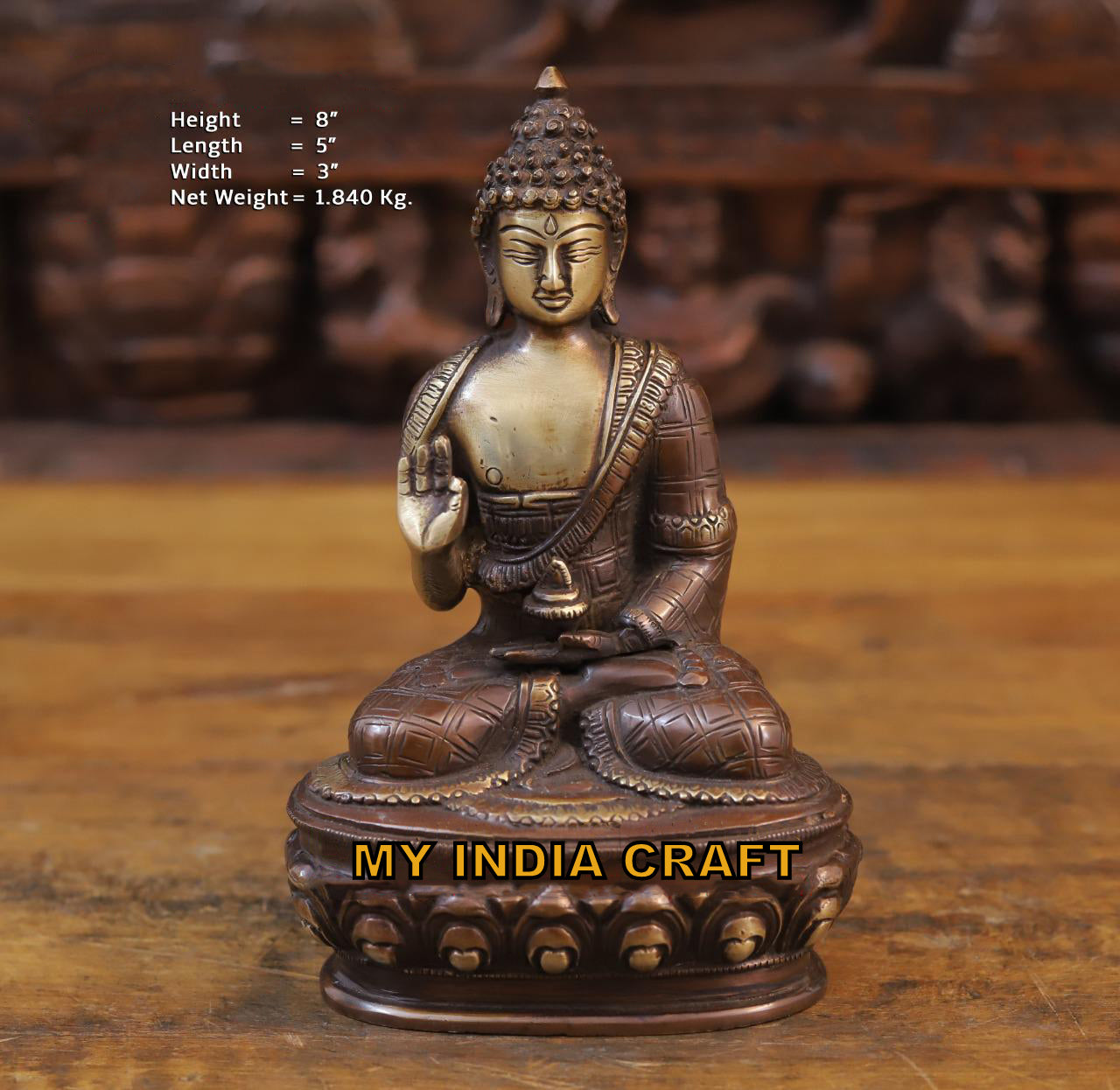 8" Buddha statue