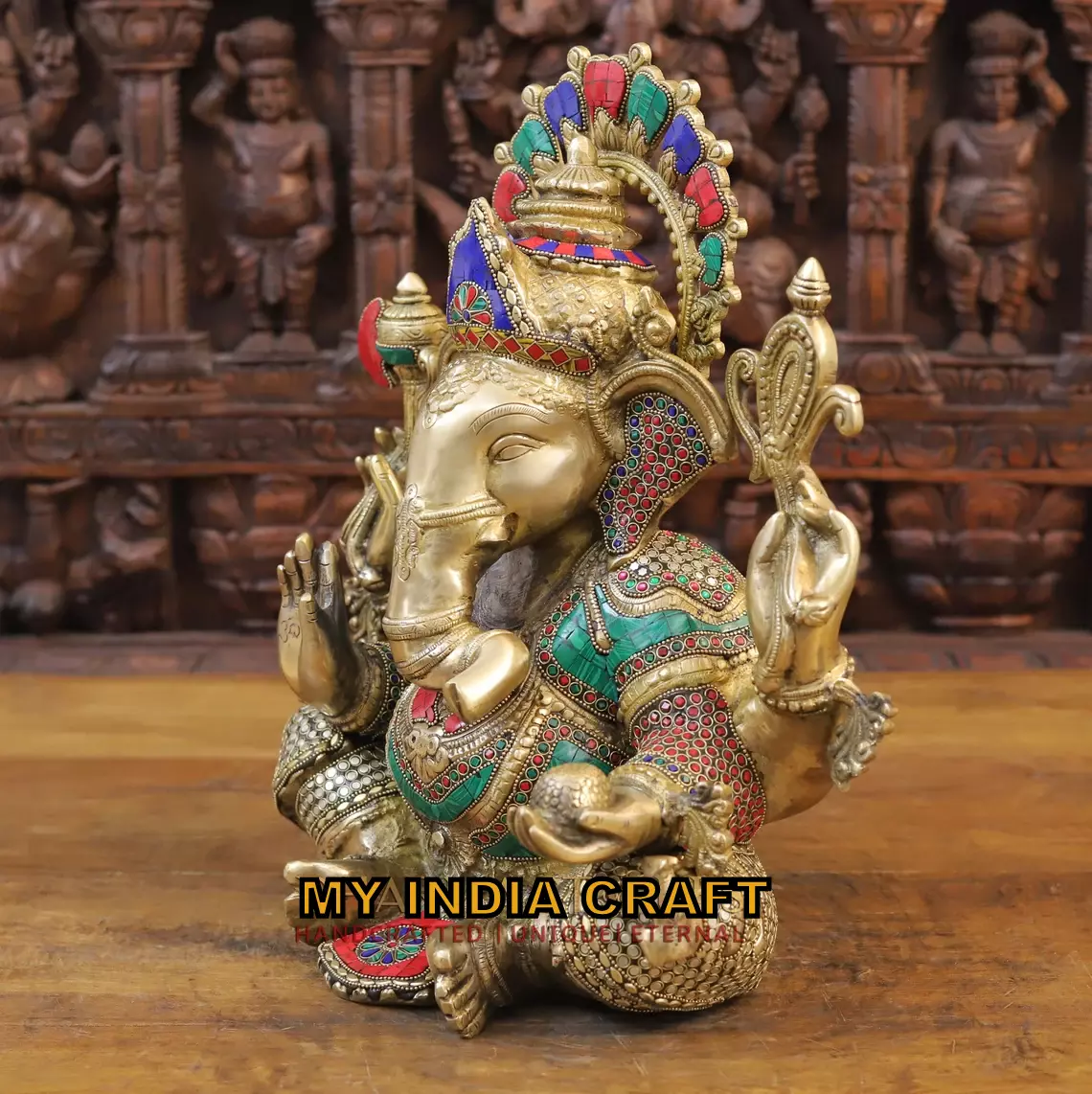 16" Ganpati Brass Idol