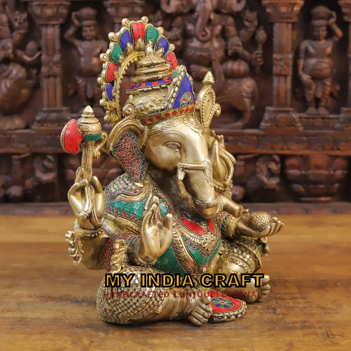 16" Ganpati Brass Idol