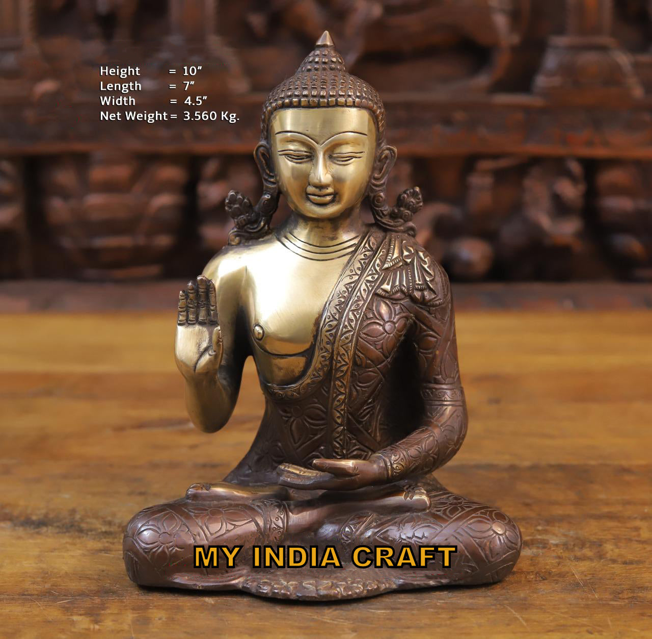 10" buddha statue