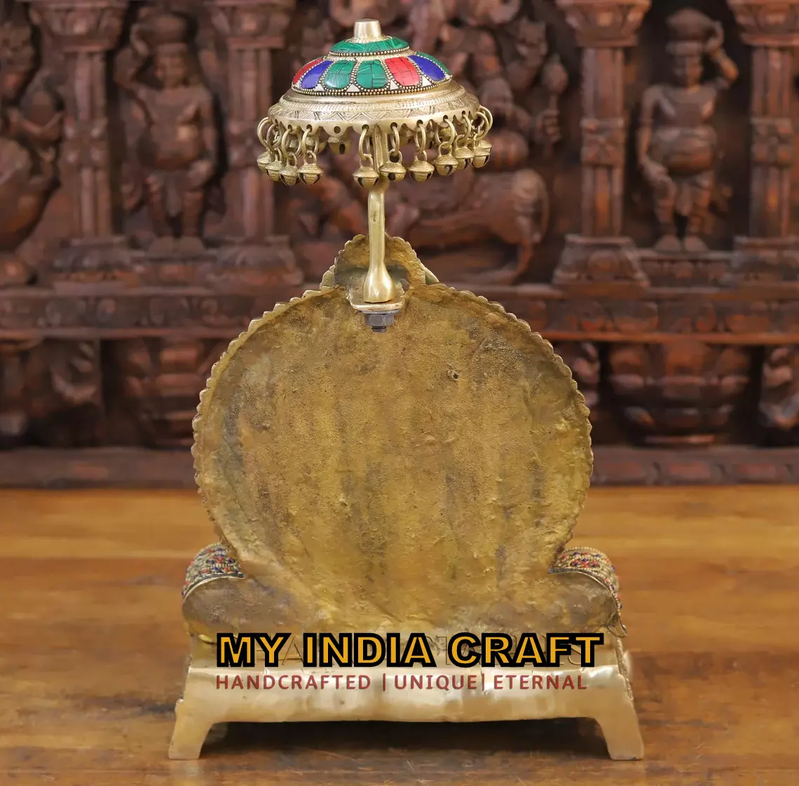 18" Ganpati idol inlay work brass