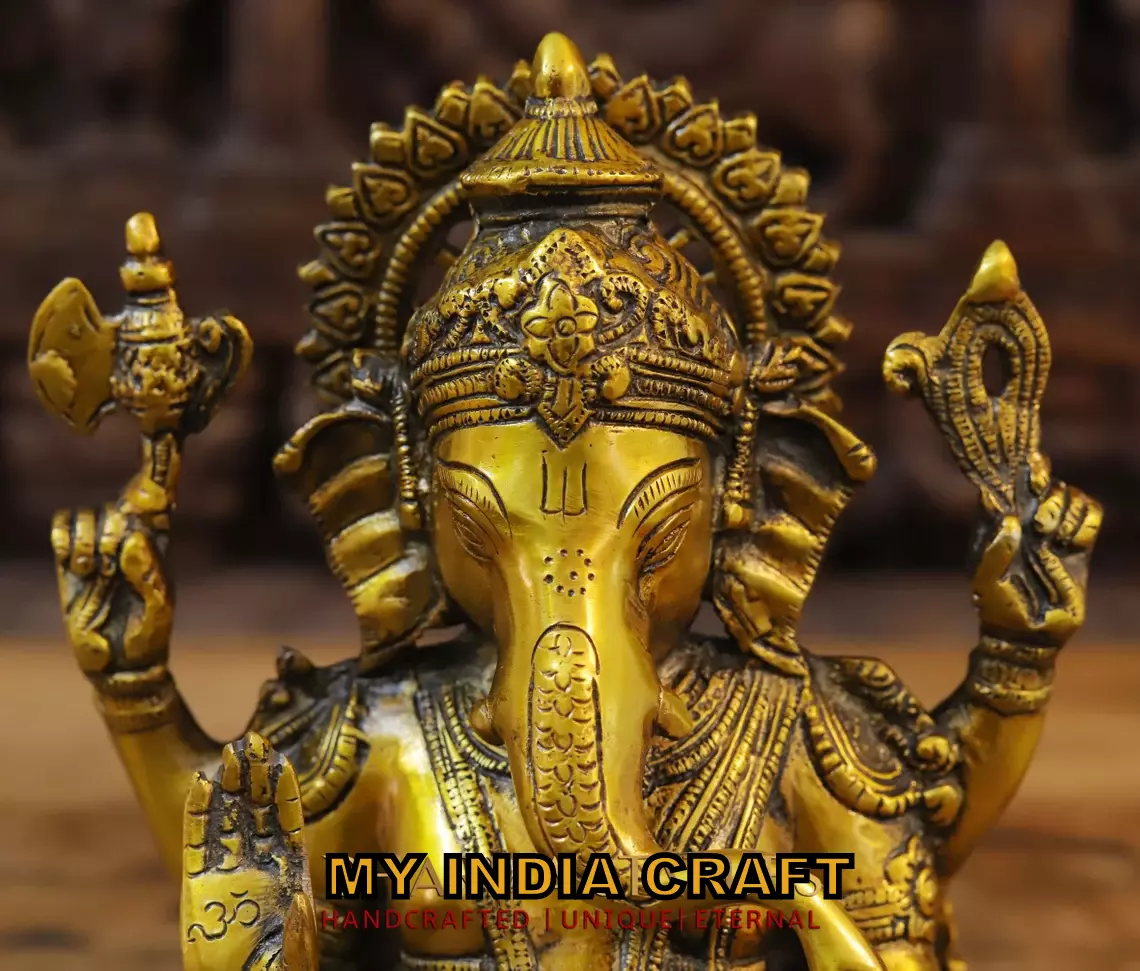 12" Lotus Ganpati Murti