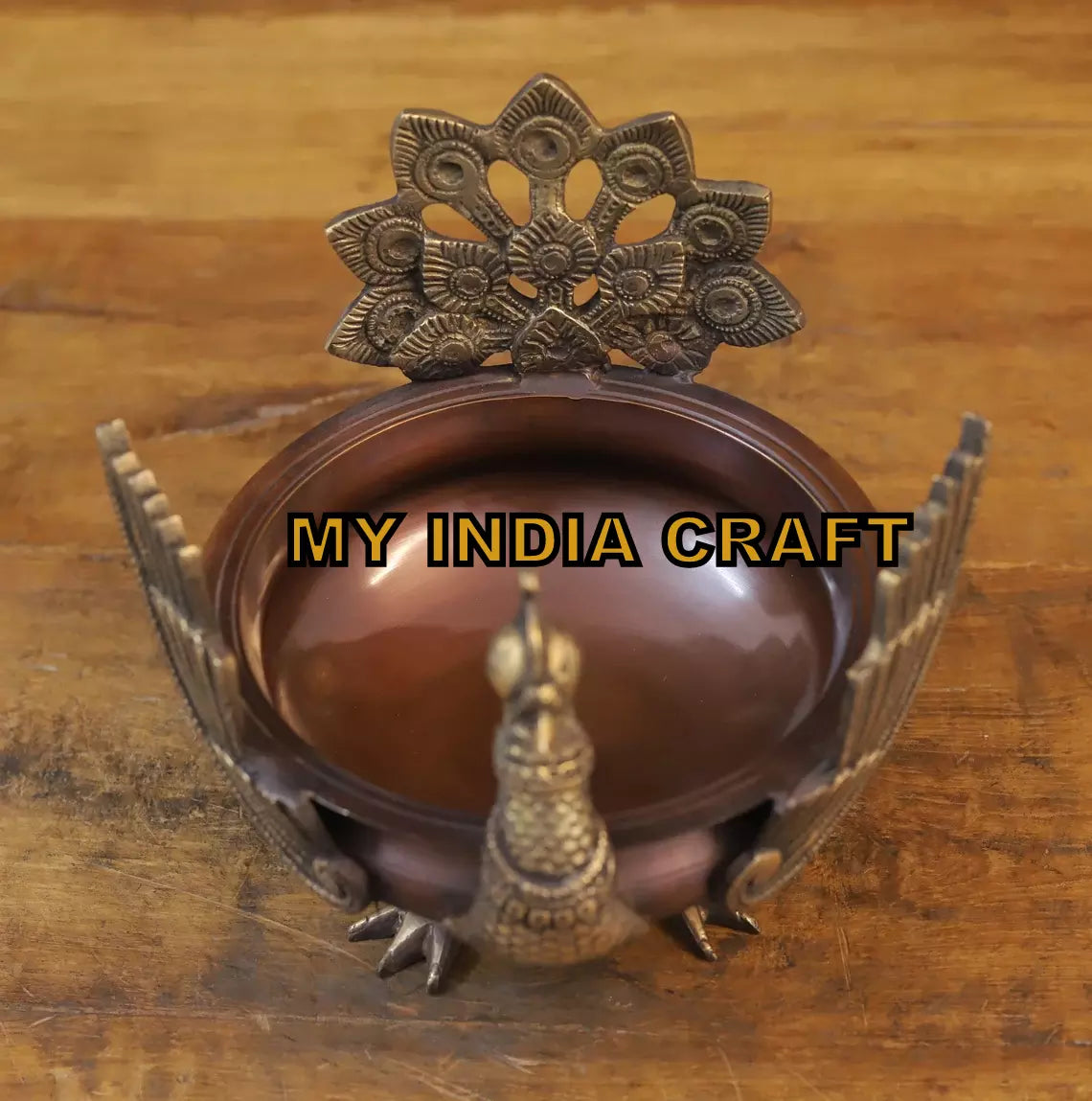 7.5" Urli with peacock