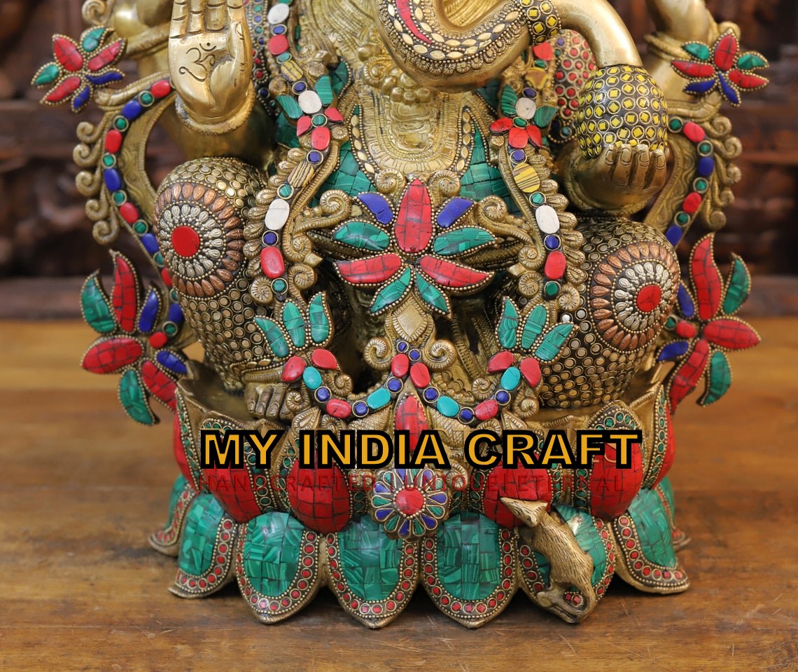 24" Colourful Ganpati statue