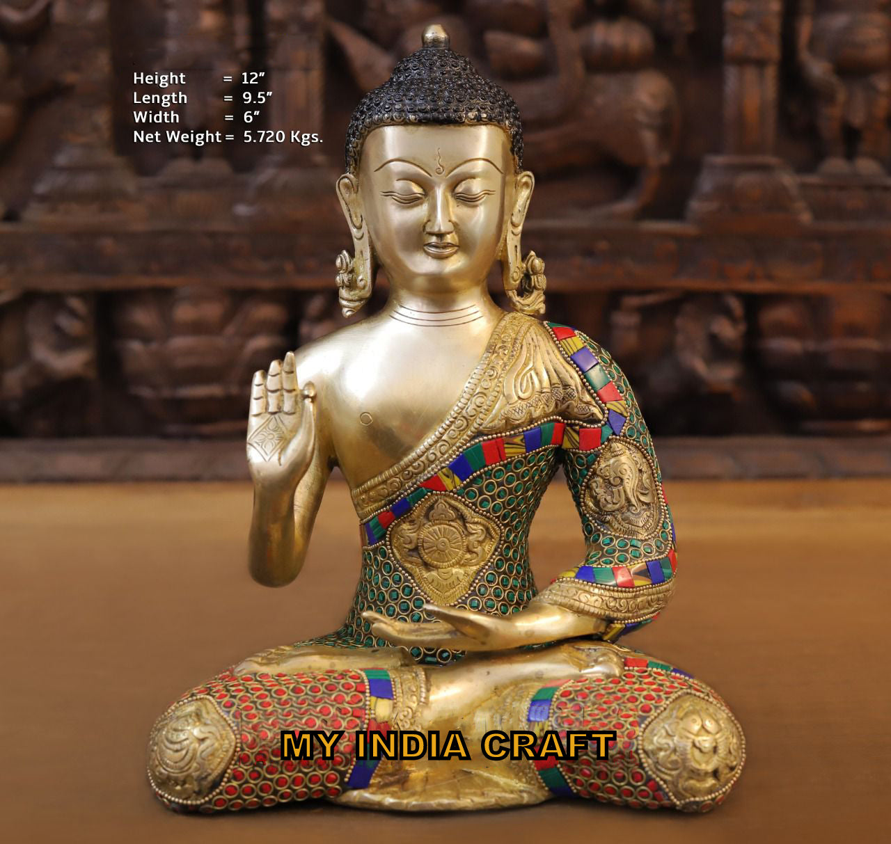 12" Budha statue