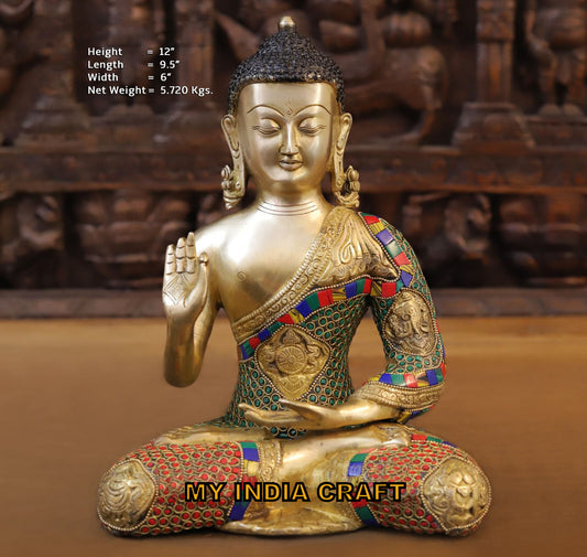 12" Budha statue