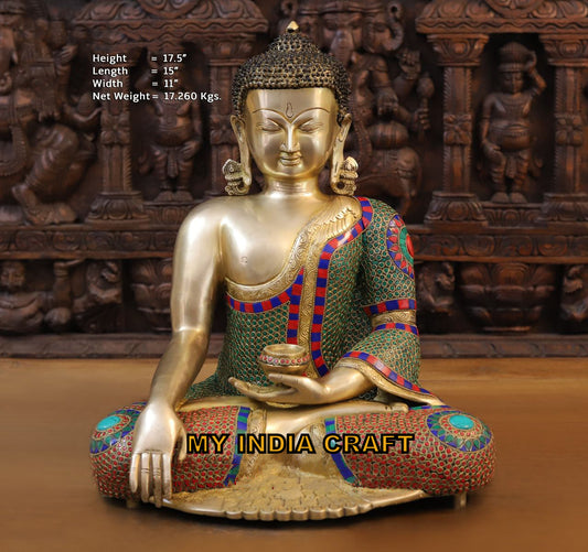 17.5" Buddha statue