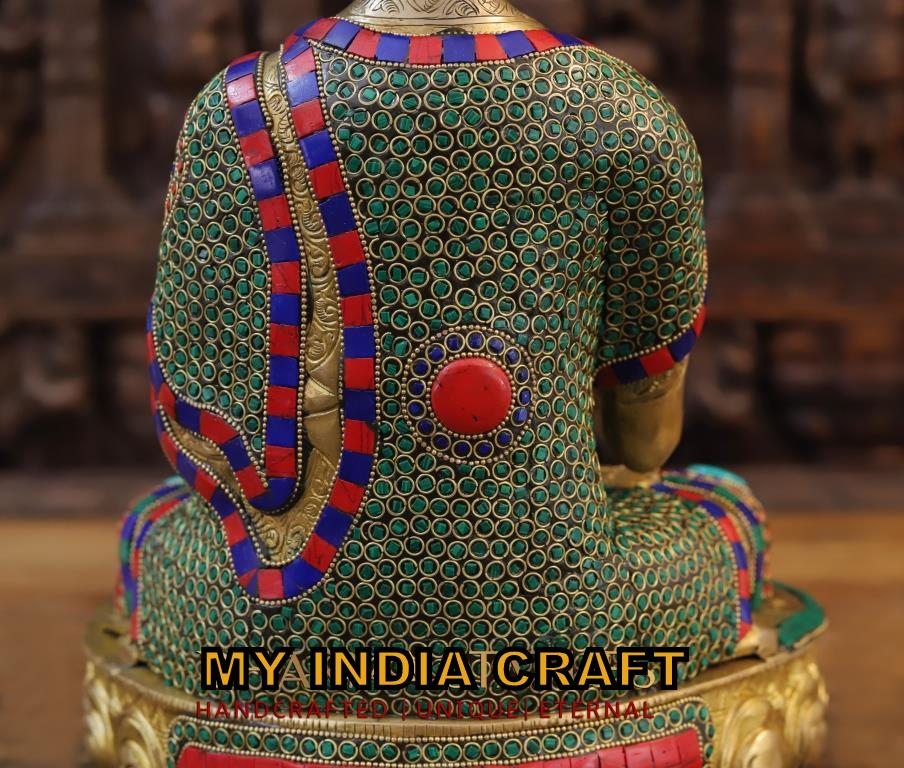 16" Buddha Statue brass