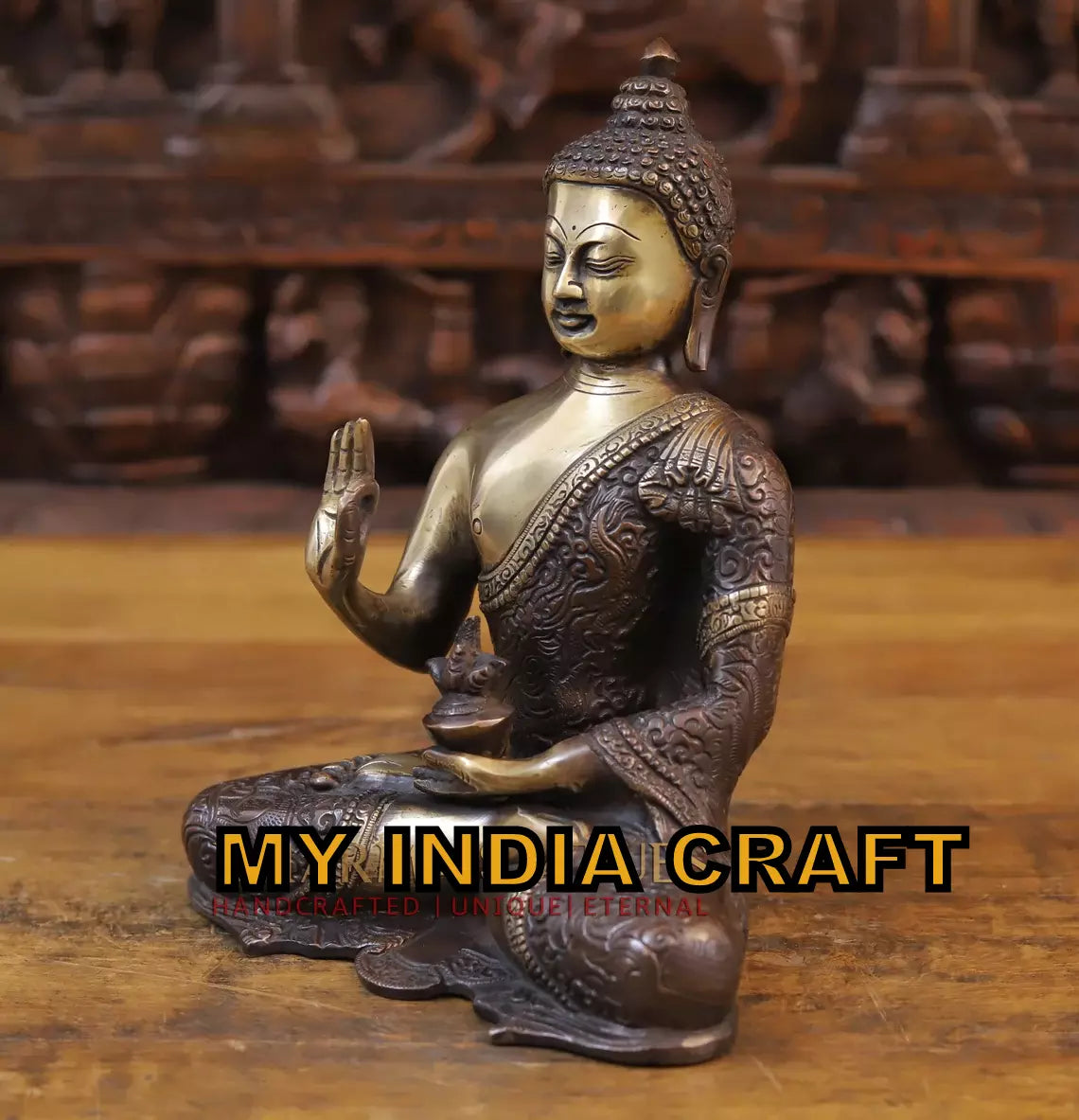 10" Buddha statue antique