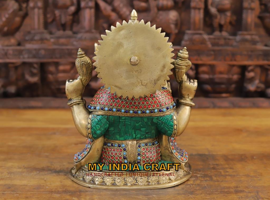 11.5" Ganpati murti in brass