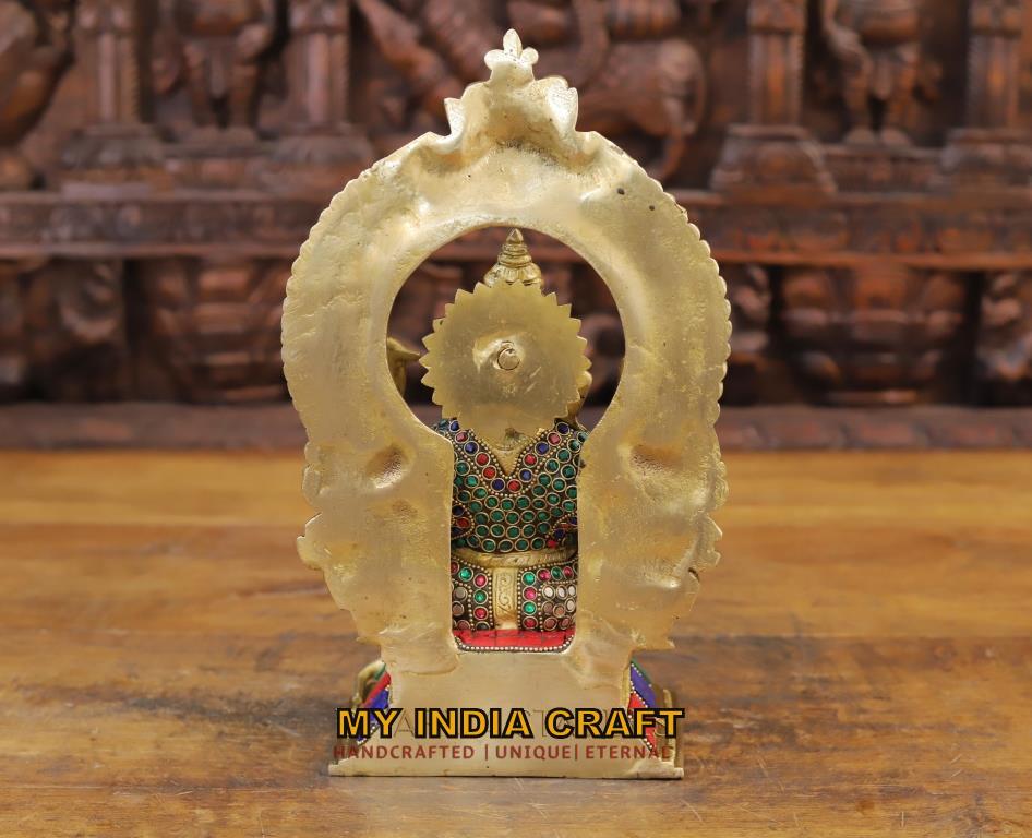 12" Ganesha brass idol