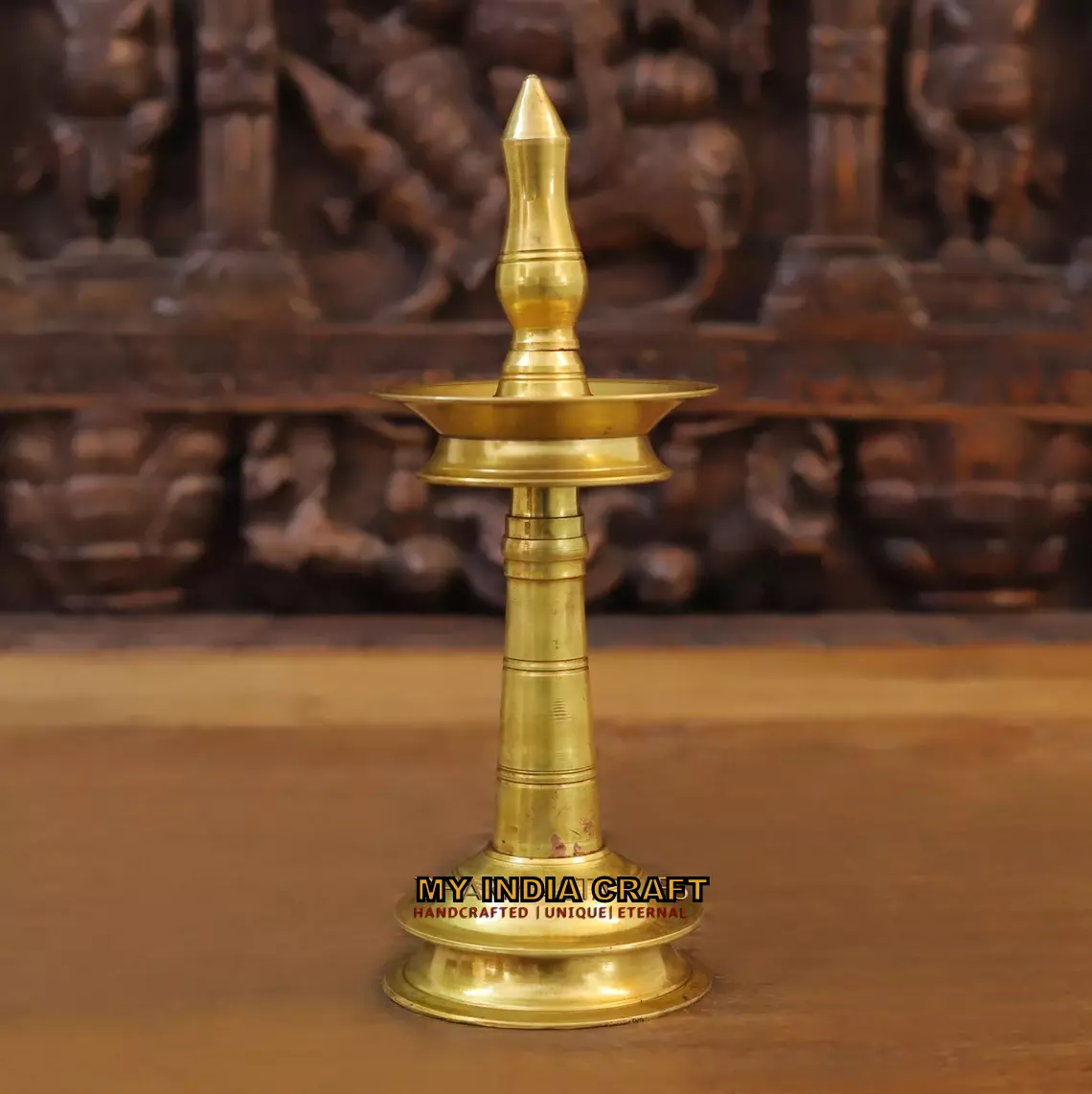 11.5" Brass diya samay (set of 2)