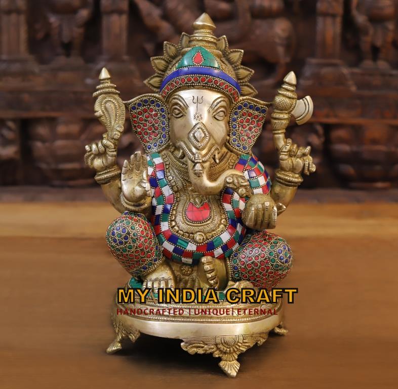 12" ganesh statue