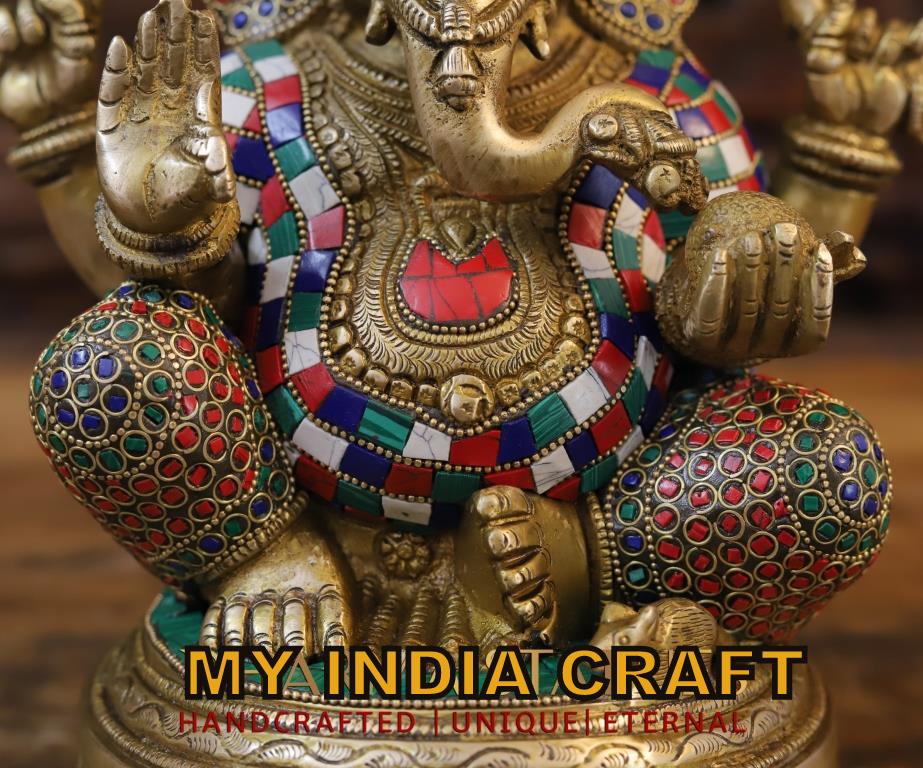 12" ganesh statue