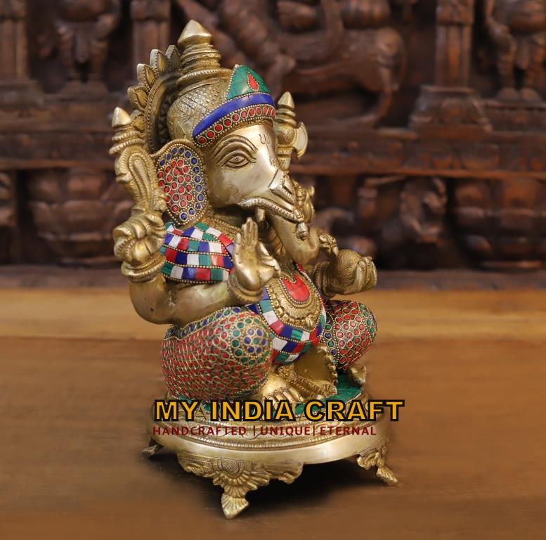 12" ganesh statue