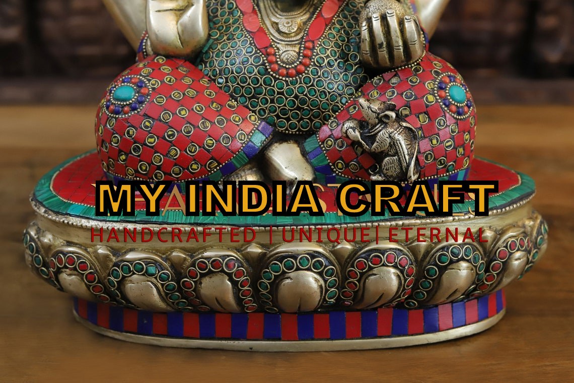 15" Brass Ganesh statue