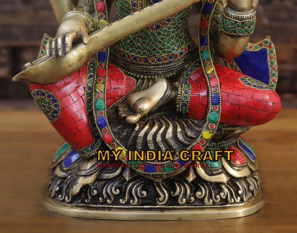Saraswati Brass Inlay
