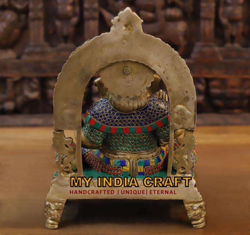 13" Ganpati statue with straight posture