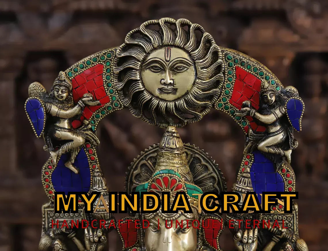 19" Brass Ganpati idol