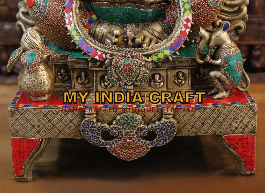 21.5 Brass Ganpati statue