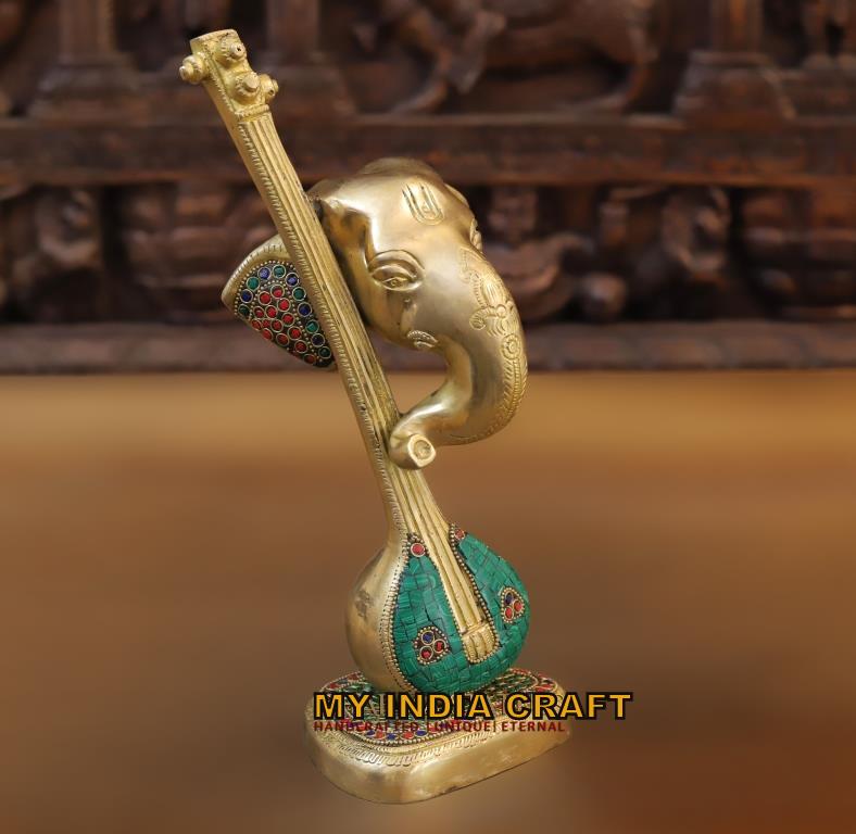 12" Musical Ganpati statue
