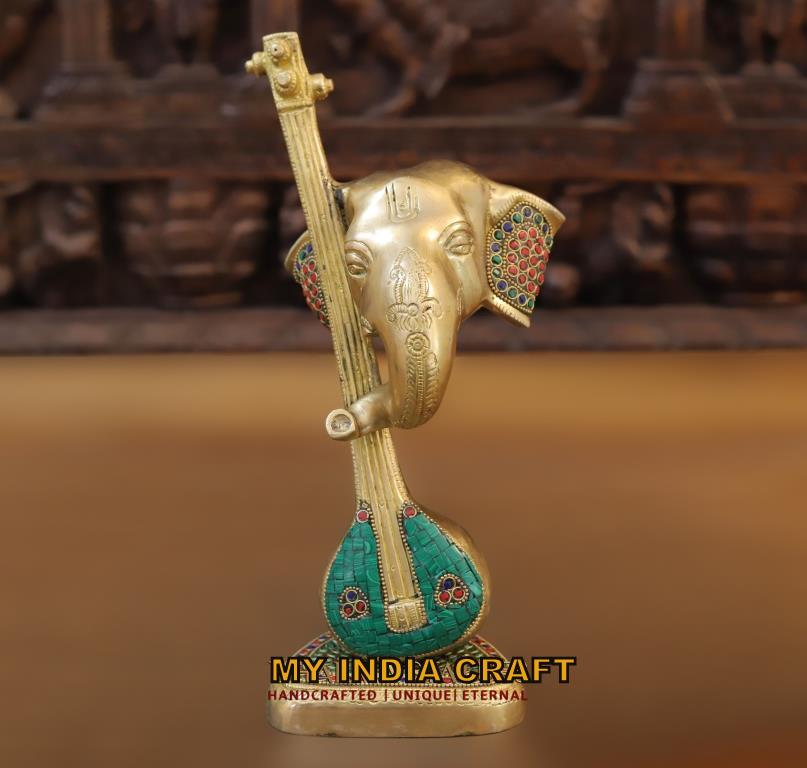 12" Musical Ganpati statue