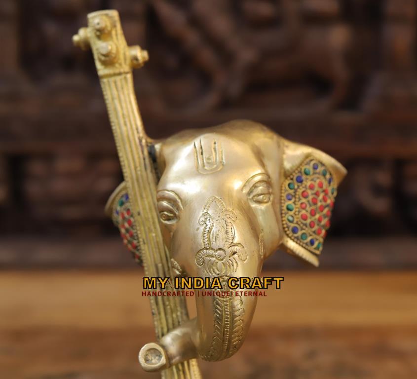 12" Musical Ganpati statue