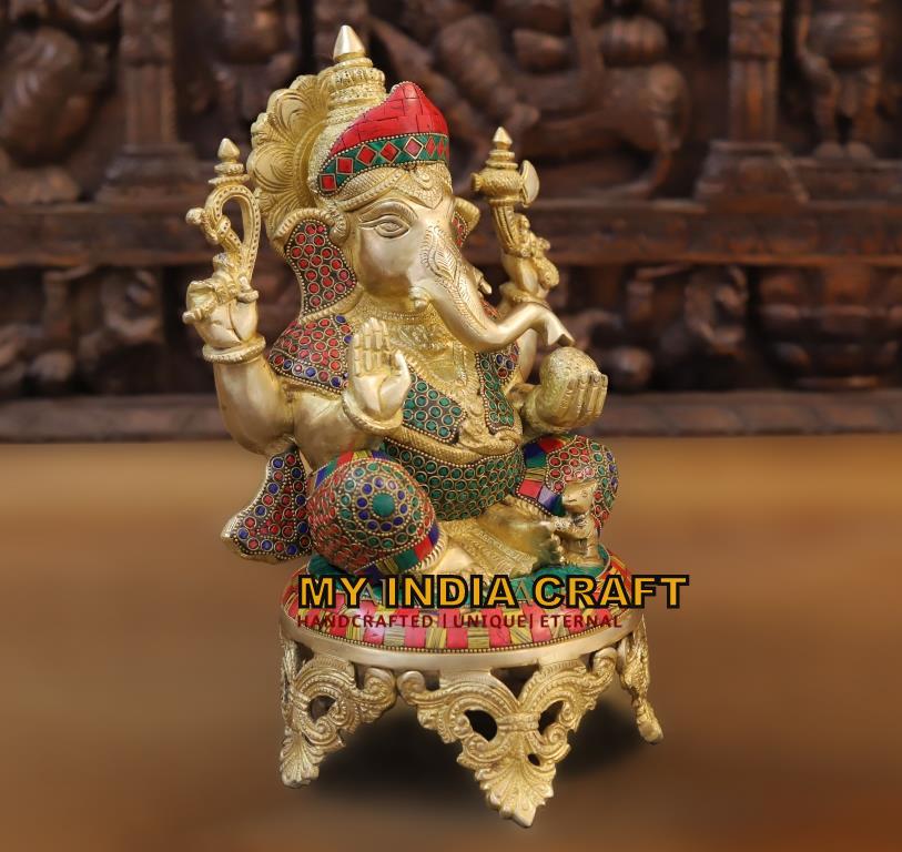 13" sitting Ganpati idol