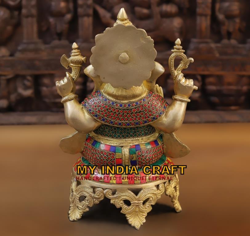 13" sitting Ganpati idol