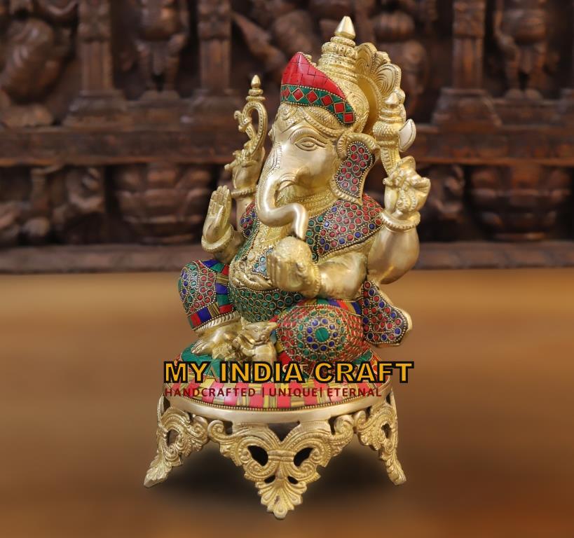13" sitting Ganpati idol