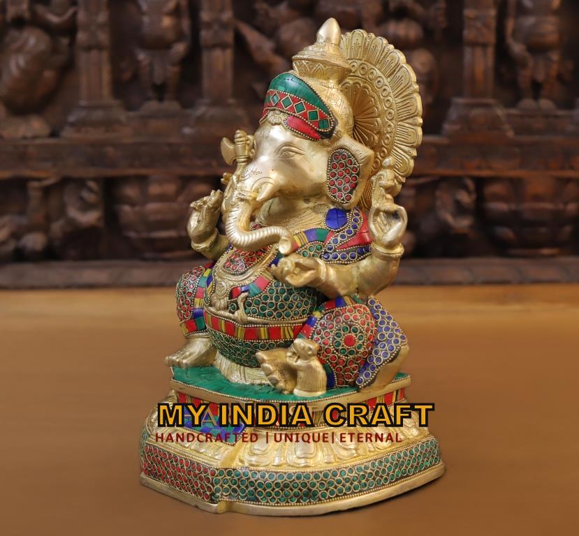 13" Ganesh idol for home entrance