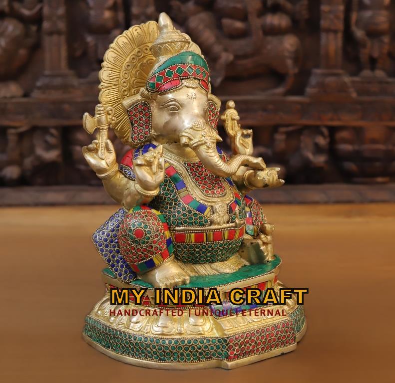 13" Ganesh idol for home entrance