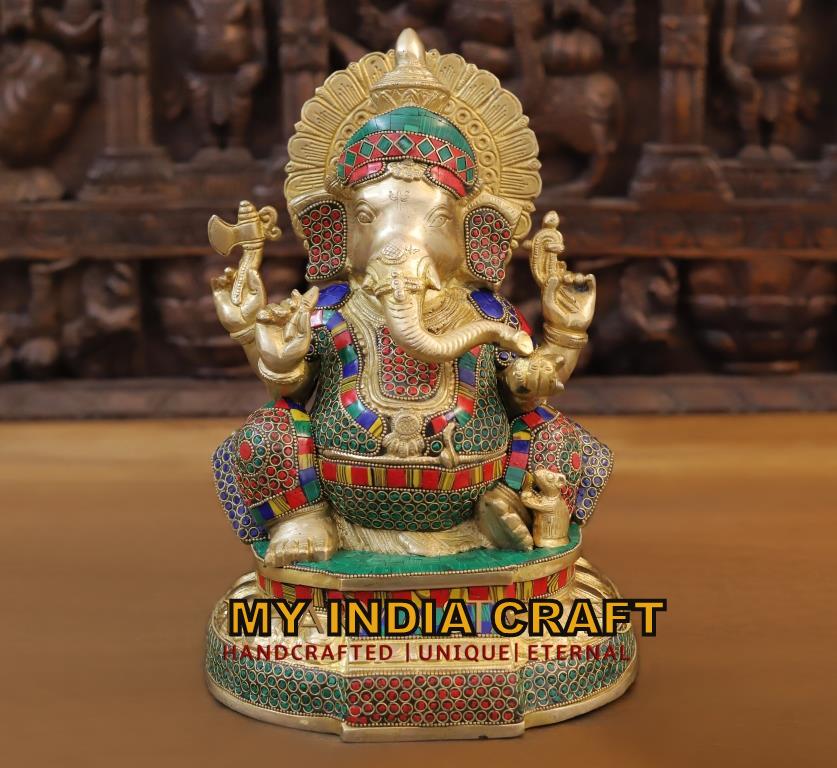 13" Ganesh idol for home entrance