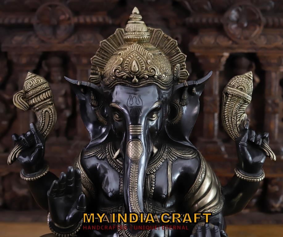 21" Big Ganpati idol in brass