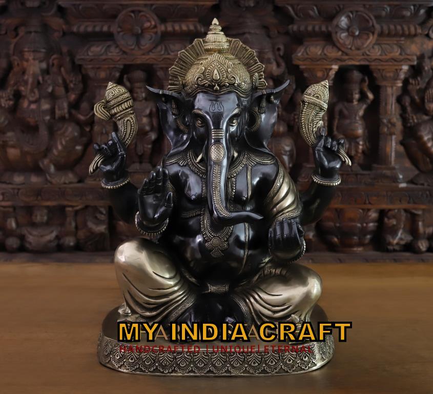 21" Big Ganpati idol in brass