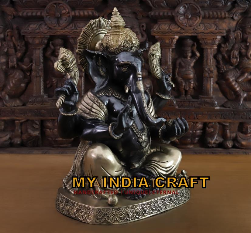 21" Big Ganpati idol in brass